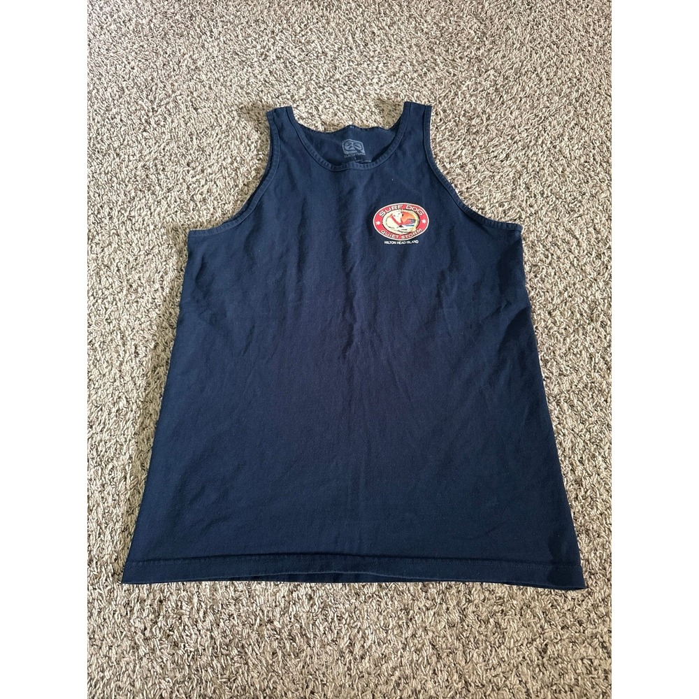 Quiet storm Men's Navy Blue "Surf Dog Quiet Storm" Tank Size Large